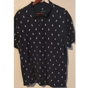 Pineapple print Polo shirt